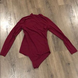 Burgundy, skin tight, body suit,  size small!
